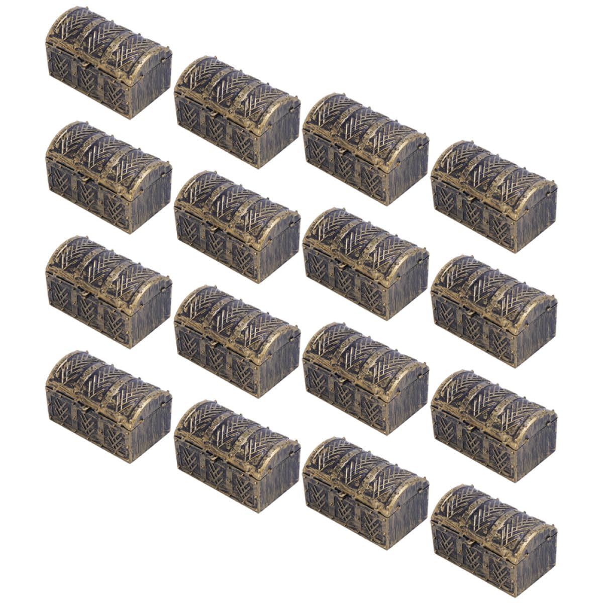 Coffre Rétro Boîte de Rangement Alasum en Plastique pour Bijoux | Lot de 32