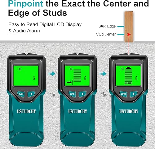 Miniatura 4 de Detector de pernos - Escáner de pared electrónico 5 en 1, detector de pernos con pantalla LCD digital y chip inteligente, detector de pernos para