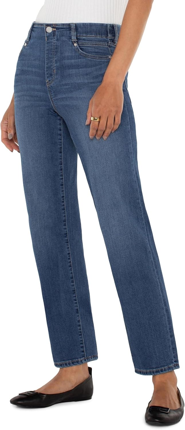 Liverpool Womens Gia Glider Pull-on Mid-Rise Slim Dual Fx Denim - Image 4