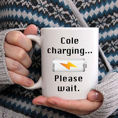 Miniatura 2 de Cole Charging - Taza de café personalizada de cerámica con nombre, taza personalizada, regalo personalizado de cumpleaños/Navidad, regalo de