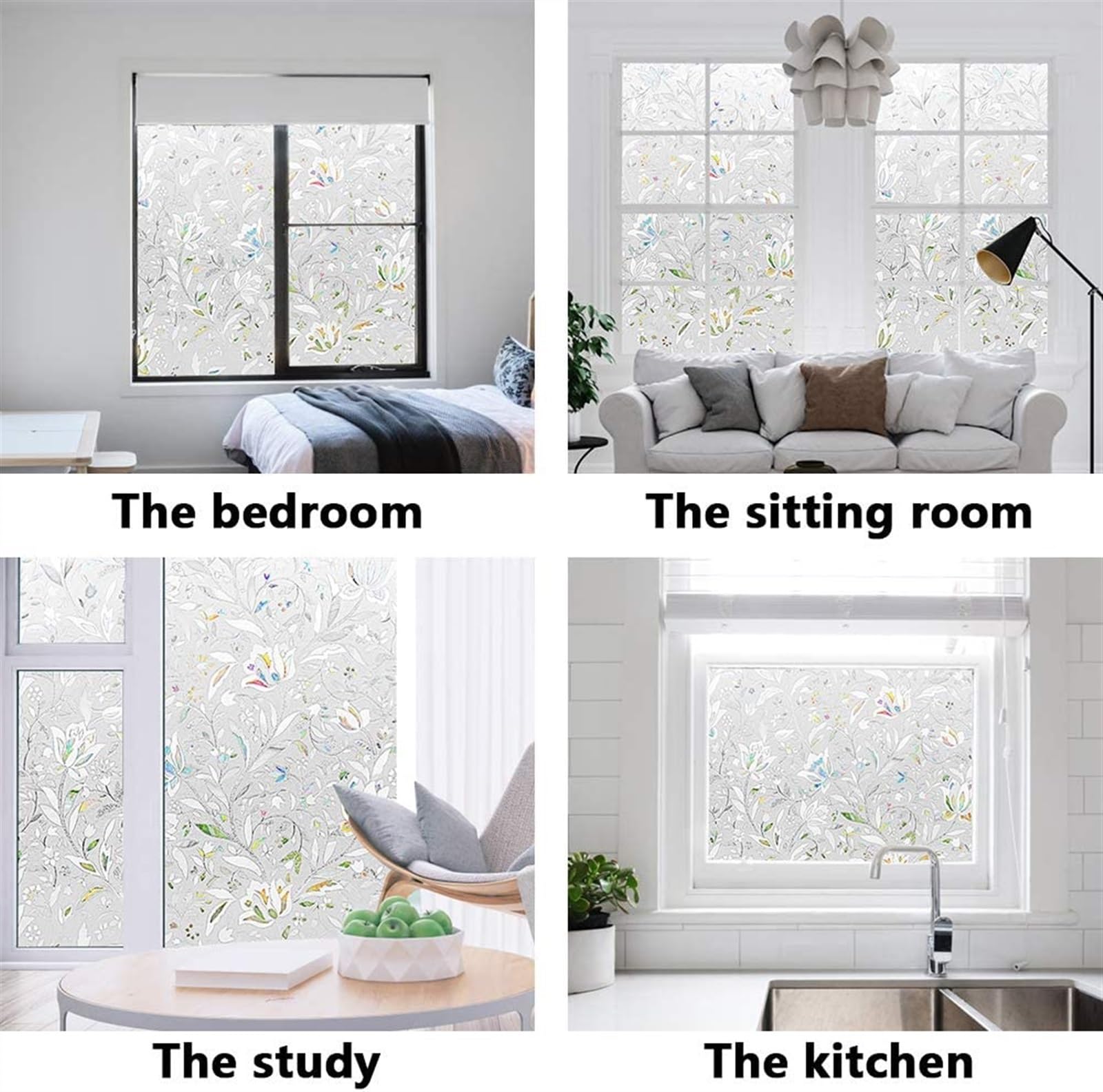 Fensterfolie Fenster-Sichtschutzfolie, mattiert, Nicht klebend, abnehmbare Glasabdeckung, undurchsichtig, statisch haftend, wärmeregulierender Türaufkleber for Zuhause Folie für Fenster(90x200 cm)