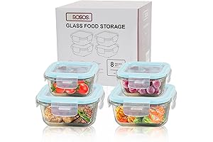 Glass Food Storage Containers with Lids for Space Saving and Freshness