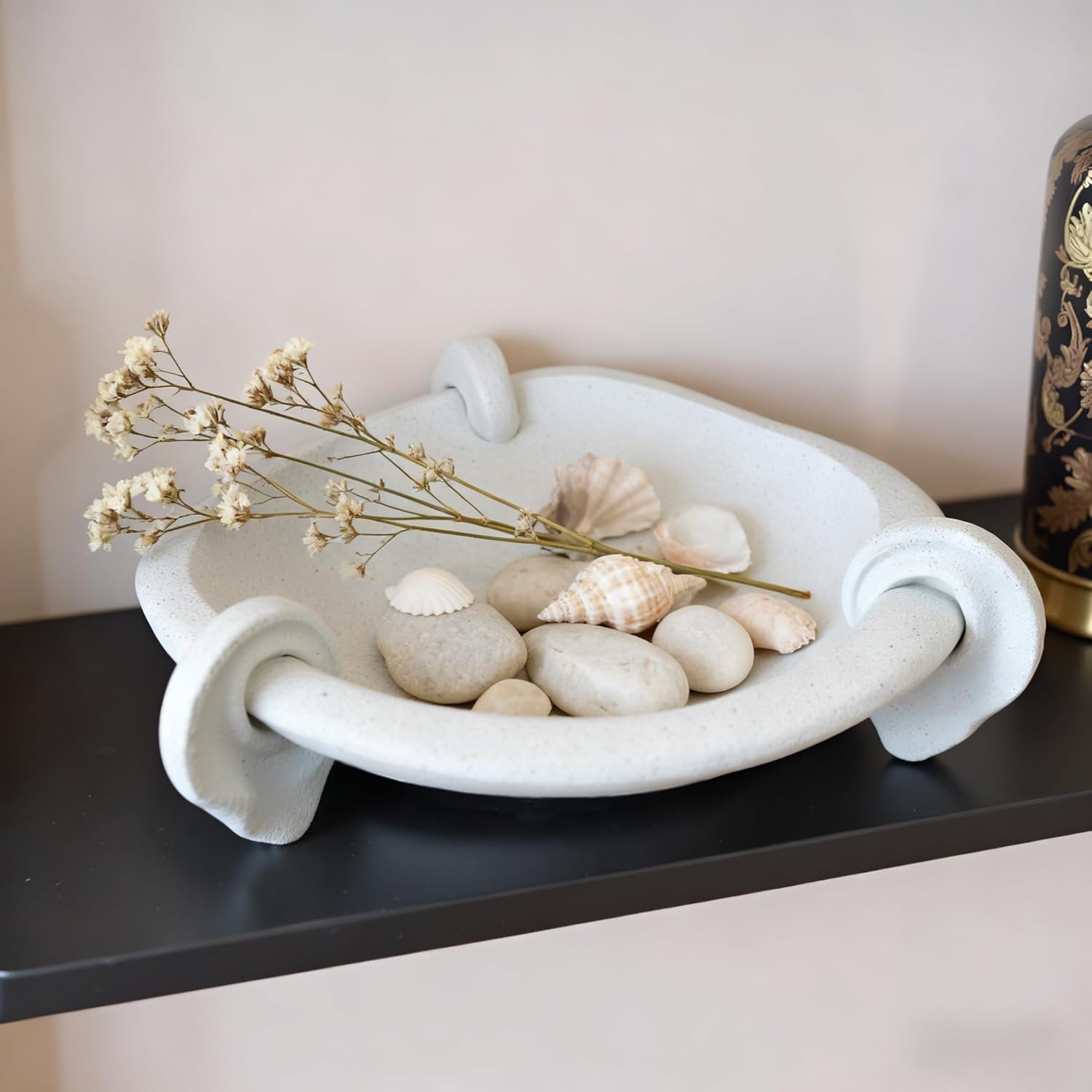 10" Large Decorative Bowl decor, Decorative Bowls for Modern Home Decor,Stylish Key Bowl for Entry Table,Decorative Fruit Bowls for Kitchen Counter