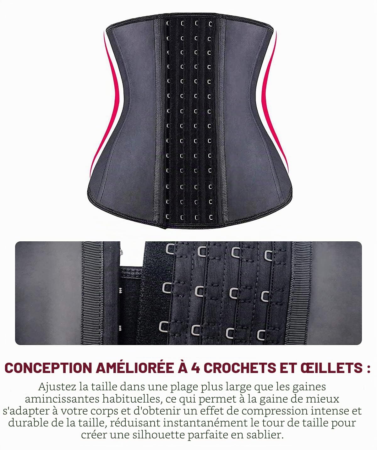 YIANNA Corset Gainant Femme, Opaque
