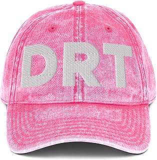DRT Airport Hat (Embroidered Vintage Cotton Twill Cap) Flying to Del Rio Airport