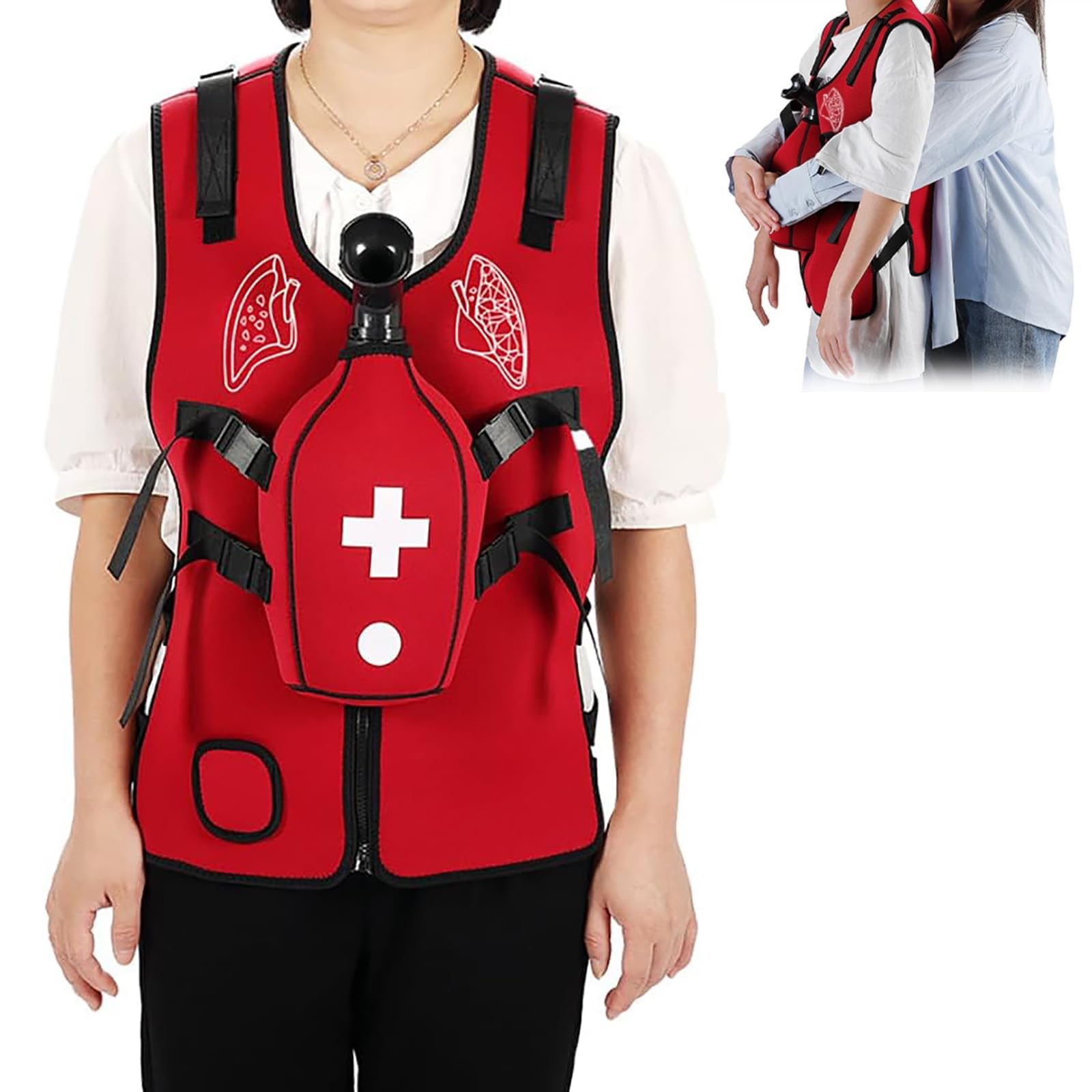 Gilet D'entraînement Anti-étouffement, Gilet D'entraînement Professionnel Heimlich, Compétences De Premiers Secours, Véritable Entraînement, Durable Et Résistant À L'usure, Conception Réglable
