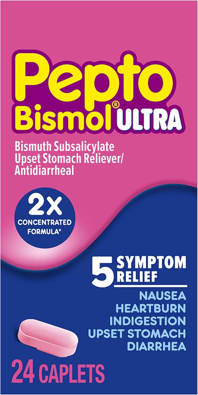 Pepto Bismol Ultra Caplets, 2X Concentrated Formula*, Upset