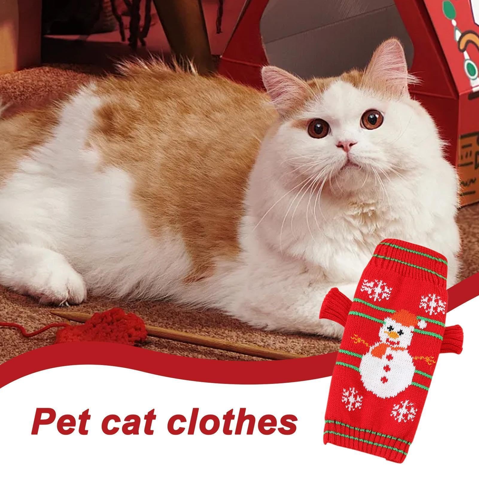Maglione Natalizio per Cani, Maglione Caldo per Cani, morbide Camicie Natalizie per Cani