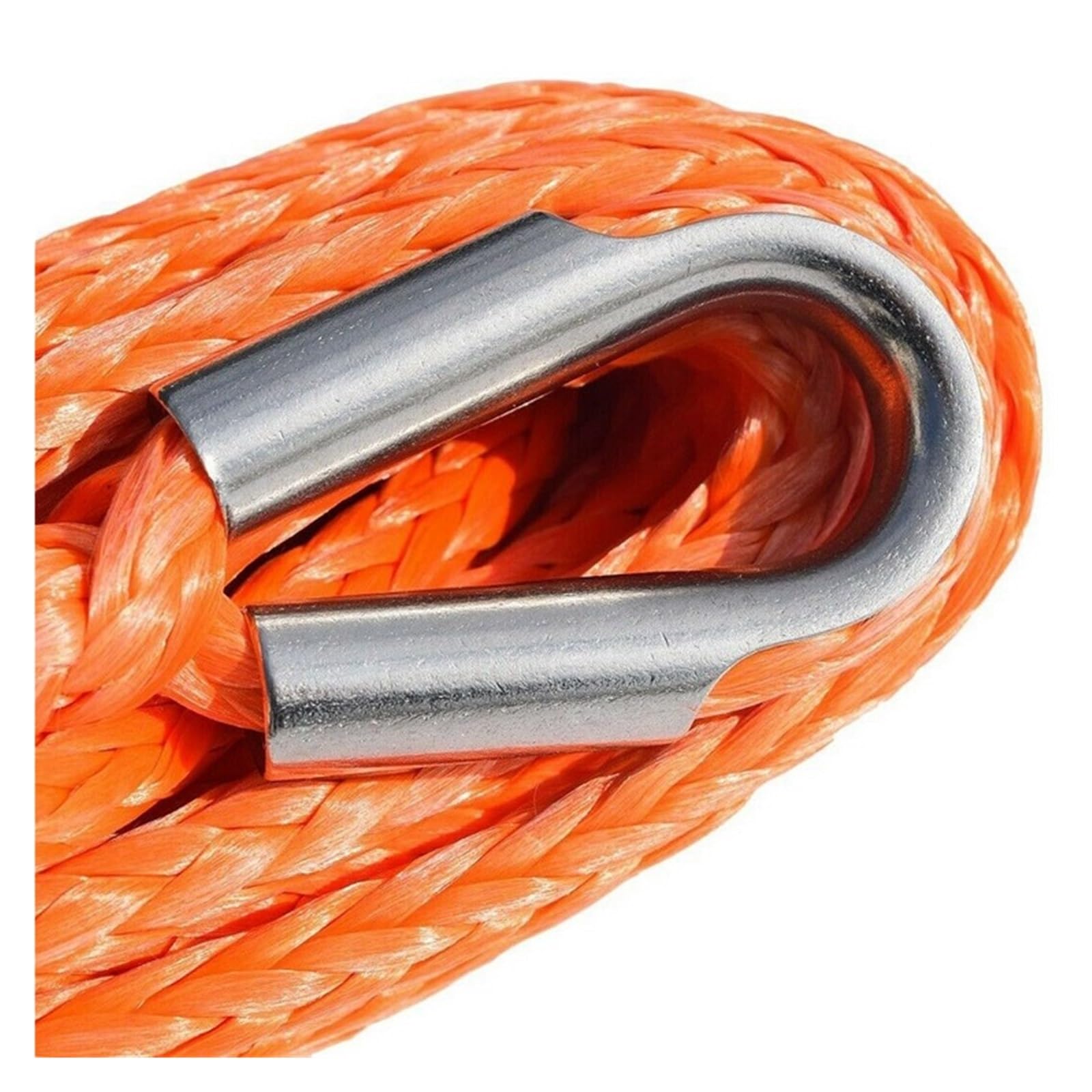 Syntetyczna Lina Do Wciągarki Pomarańczowa 1/4 X 50Ft Kabel ATV UTV SUV Truck Wciągarka Łodzi Solidna I Niezawodna