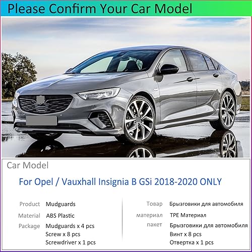 Miniatura 3 de Car Fender Accessories for opels Insignia B 2018 2019 2020 MK2 Car fenders Mudguard Mud Flaps Guard Splash Flap Car Accessories
