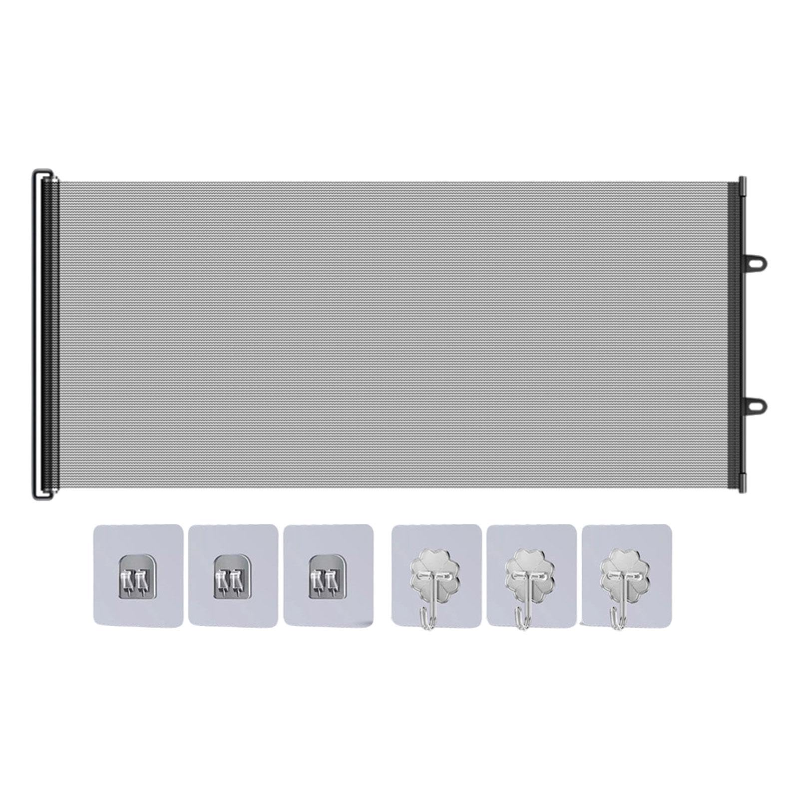 CALANDIS Retractable Dog Gate for Kids or Pets Door Barrier Fence for Stairs Hallways 160x78cm-image-43