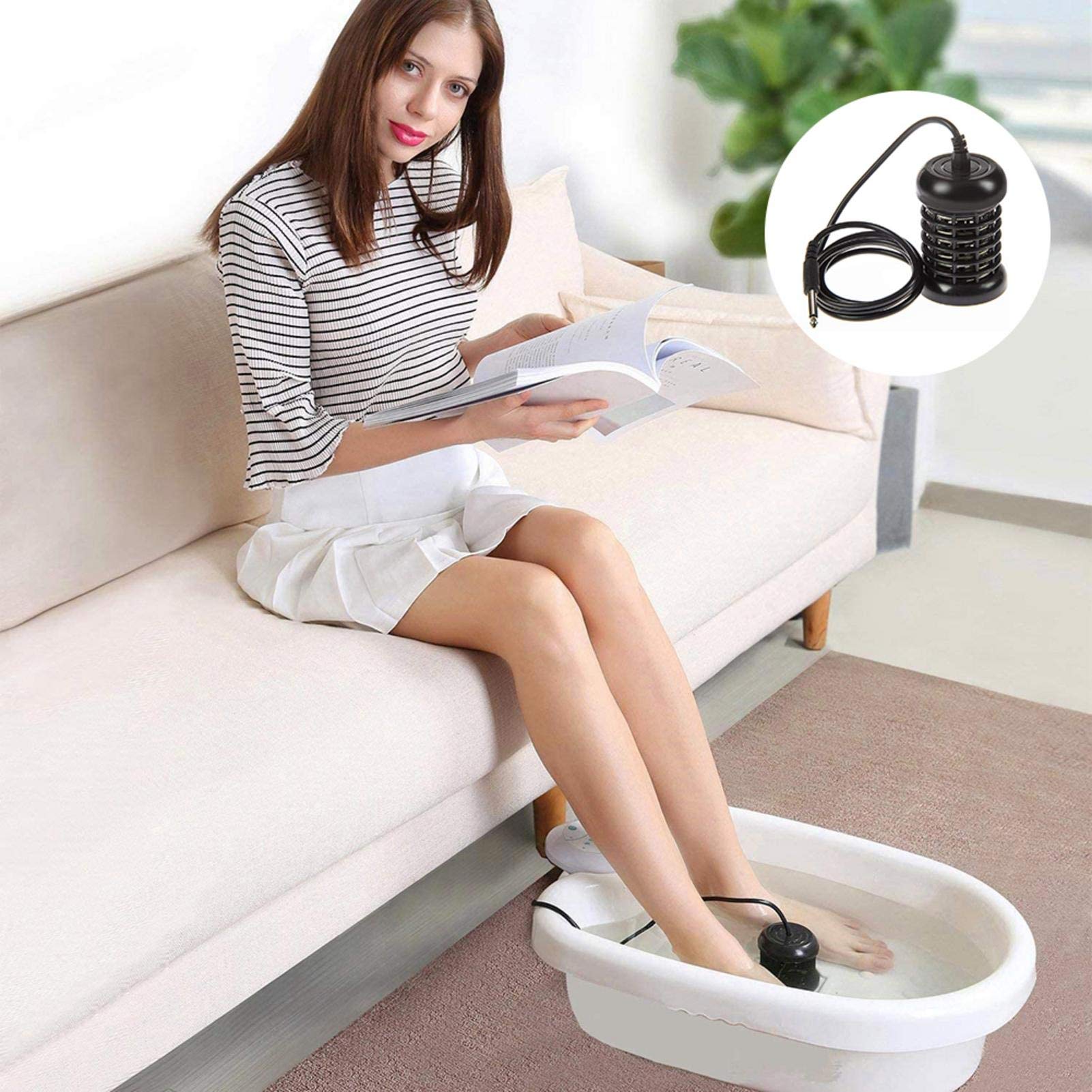 Ionic Detox Foot Bath Array Round Bobine in acciaio inox di ricambio per Ionic Detox Foot SPA Cleanse Machine (nero)