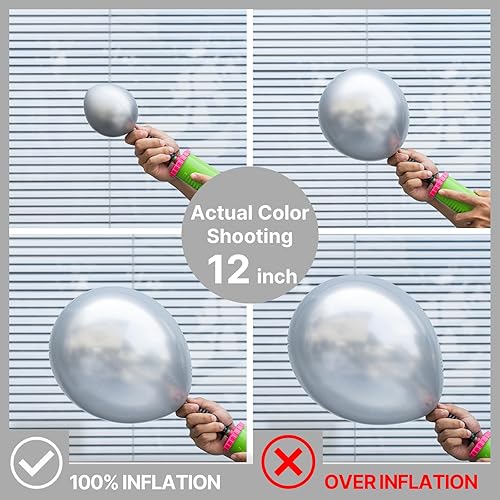 Miniatura 3 de PartyWoo Globos plateados de 130 piezas de diferentes tamaños de 18, 12, 10 y 5 pulgadas, kit de arco de globos plateados guirnalda para cumpleaños,
