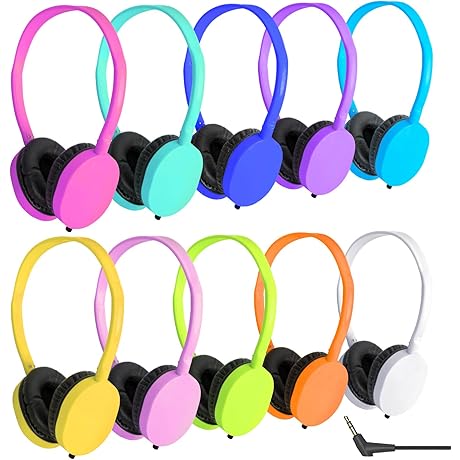 Kids Headphones Bulk 10 Pack for School Classroom Student