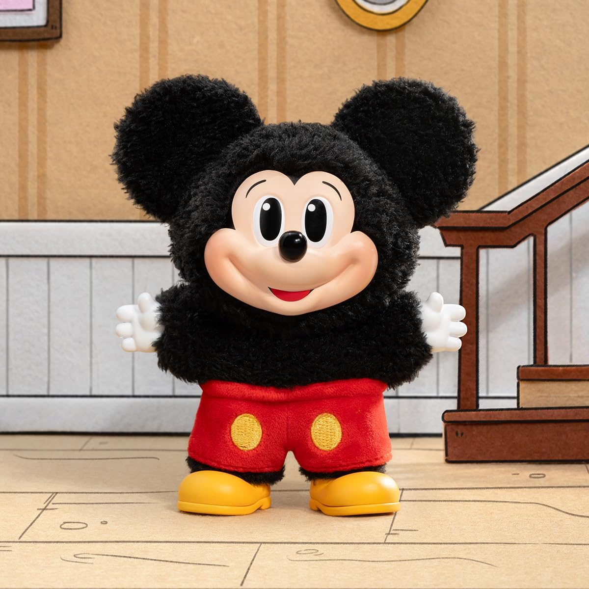 Фигурки из серии брелоков POP MART Mickey Family Cute Together, в коробке, 8 предметов, Pop-Mart, Жалюзи, Фигурка в коробке, Пластиковая модель, Игрушка премиум-класса, ПВХ, Виниловая фигурка, Оригинальный персонаж, Подарок на день рождения, фото 2