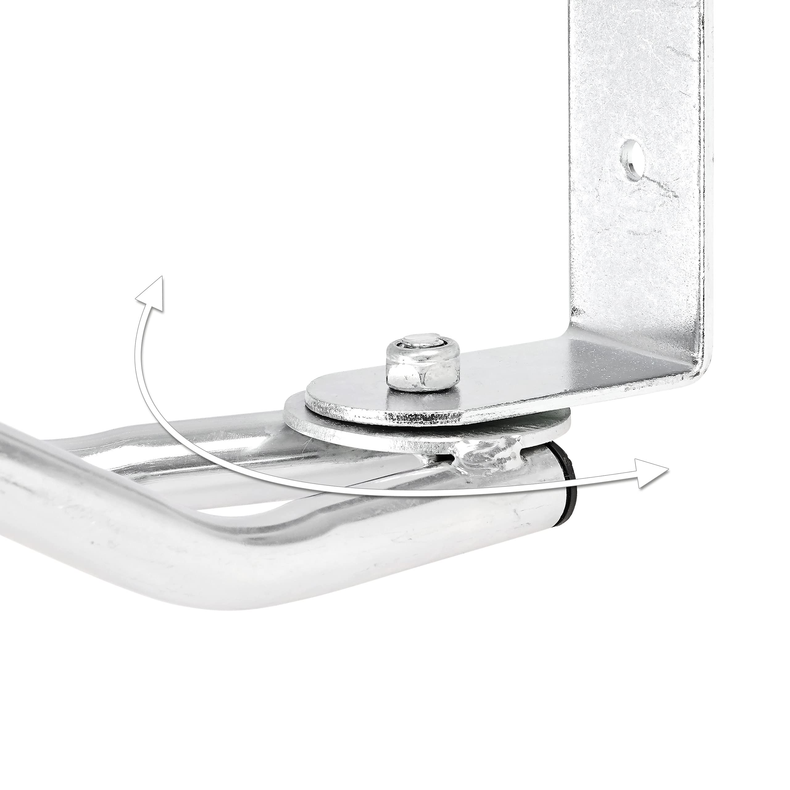 Relaxdays Soporte de Pared para 1 Bicicleta, galvanizado, Ajustable, Altura 32,5 x 9 x 28,5 cm, Color Plateado