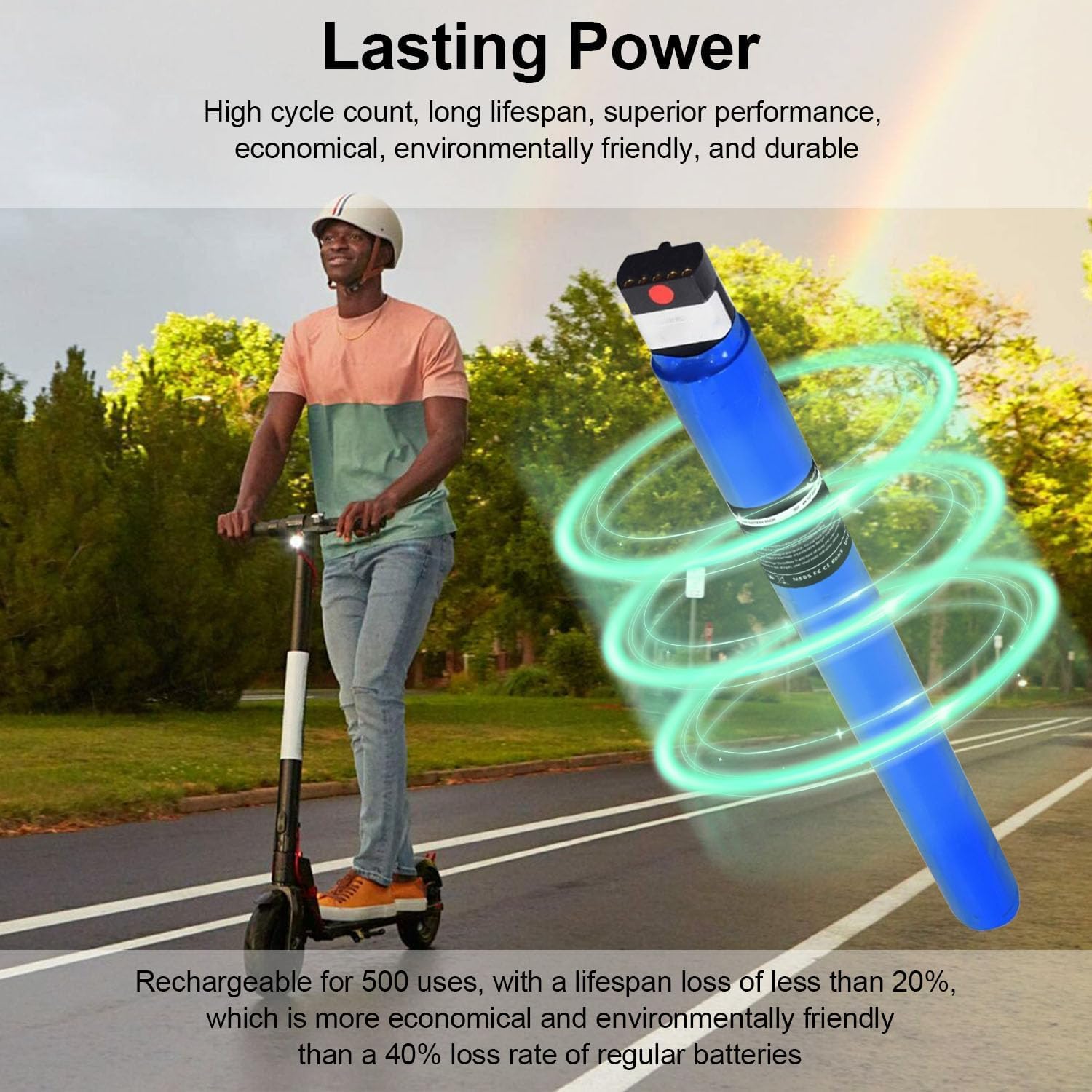 36V 5.2Ah Electric Scooter Battery Replacement for Gotrax GXL V2 Model Scooters 5200mah High Capacity 187.2Wh Lithium Pack, Length: 21.45inches