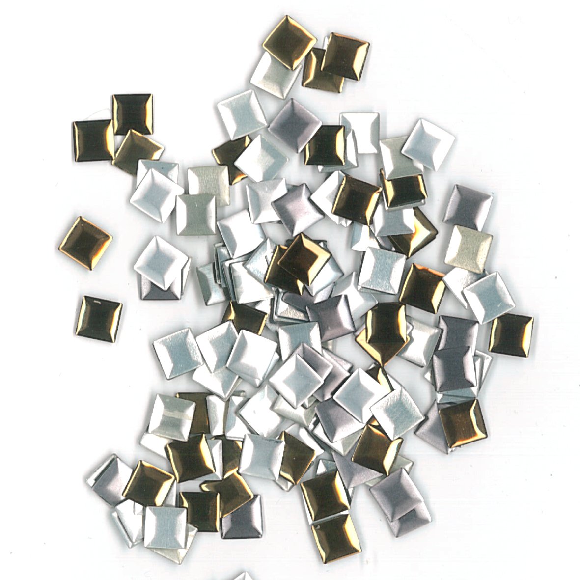Toga Lady mec073 120 Metal Square Iron-On Studs Silver/Bronze/Anthracite 1 x 1 x 0.1 cm
