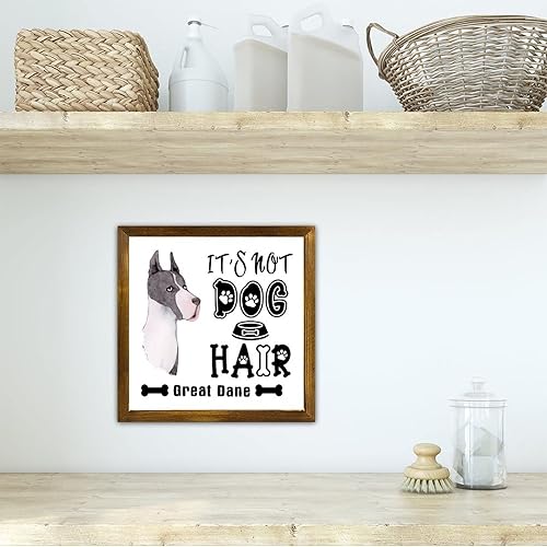 Vista 23 de Letrero de madera con texto en inglés «It's Not Dog Hair» («It's Not Dog Hair» American Bully Dog Dog), regalo decorativo para la pared del hogar