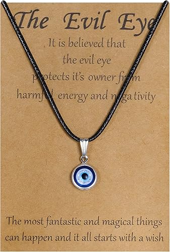 VIBILIA Evil Eye Necklace Sun Pendant Turkish Blue Eye Protection Lucky Necklaces Jewelry Gifts for Men Women (Sun) - Silver