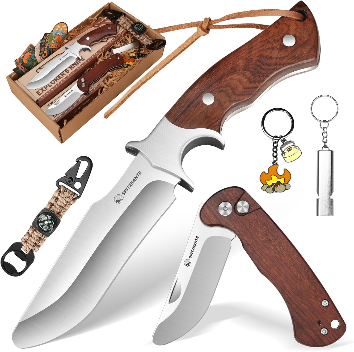 Kids Knife Set – First Pocket & Fixed Blade Knives with Safe Blunt Tips, Ideal Beginner Survival Kit for Kids, Outdoor Adventures & Training