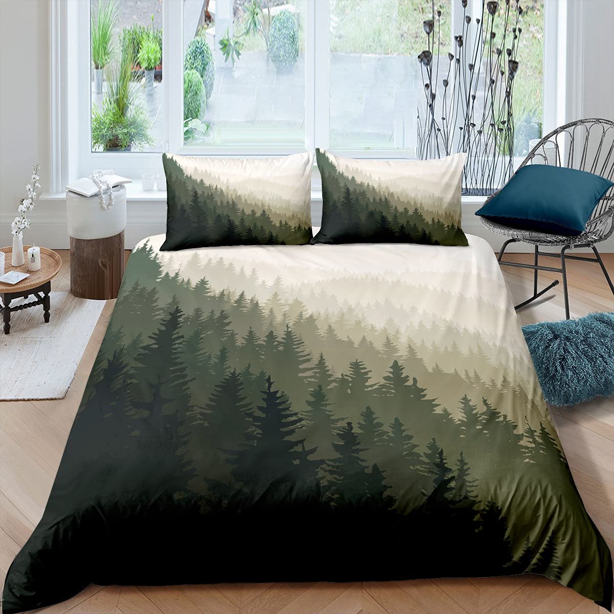 Housse de couette paysage naturel literie enfant adulte ensemble de lit super king