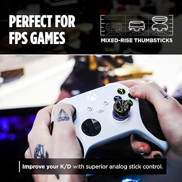 KontrolFreek FPS Freek Galaxy Black for Xbox One and Xbox Series X Controller | 2 Performance Thumbsticks | 1 High-Rise, 1 Mid-Rise | Black (Limited Edition)