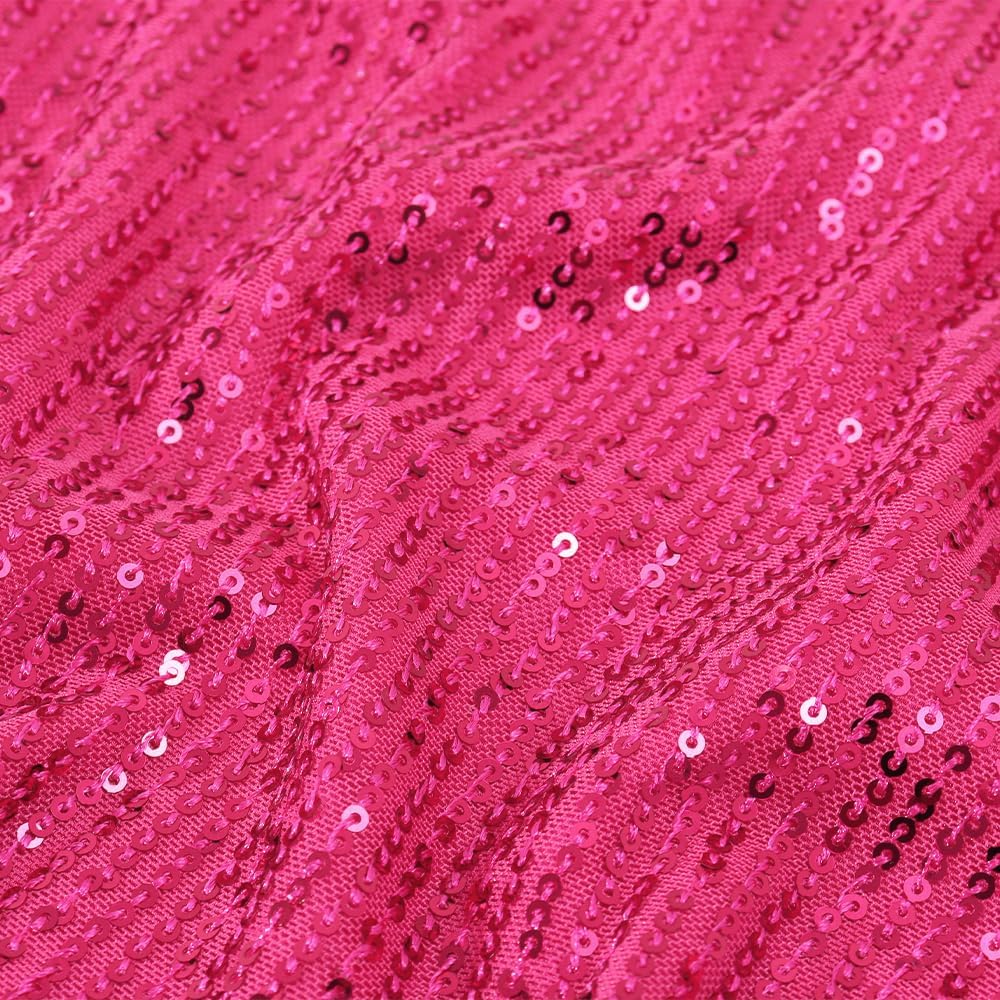 Noomelfish Girls Camisole Sequin Tank Tops Sparkly Glitter Cami Dance Sleeveless Shirt (5-12 Years) - Image 5