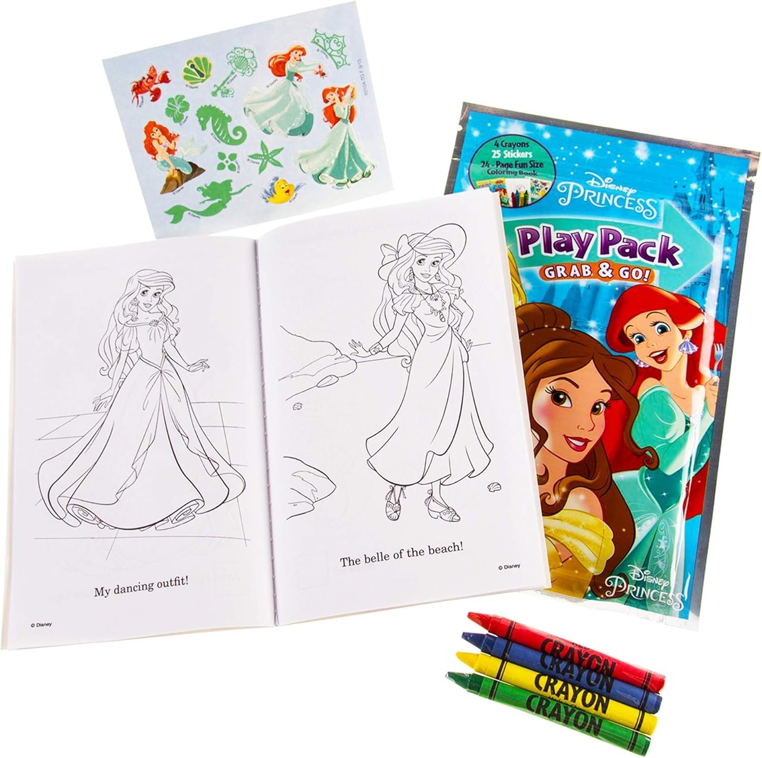 Disney Princess Painting Set for Girls - Art Supplies Bundle with 3 Canvases, Easel, Paint Plus More | Disney Princess Arts and Crafts Gifts for Kids