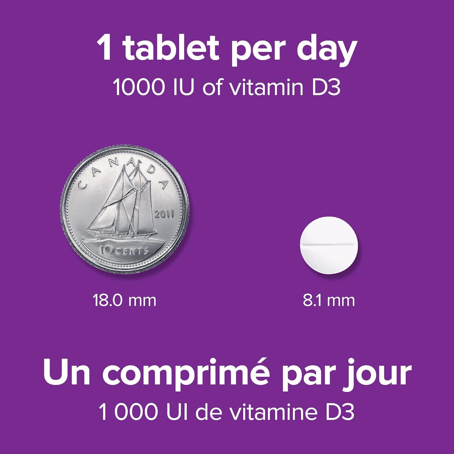 Webber Naturals Vitamin D3 1,000 IU, 500 Tablets