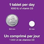 Webber Naturals Vitamine D3 1000 UI, 500 Comprimés, Pour des Os et des Dents Sains, et le Maintien d'une Bonne Santé