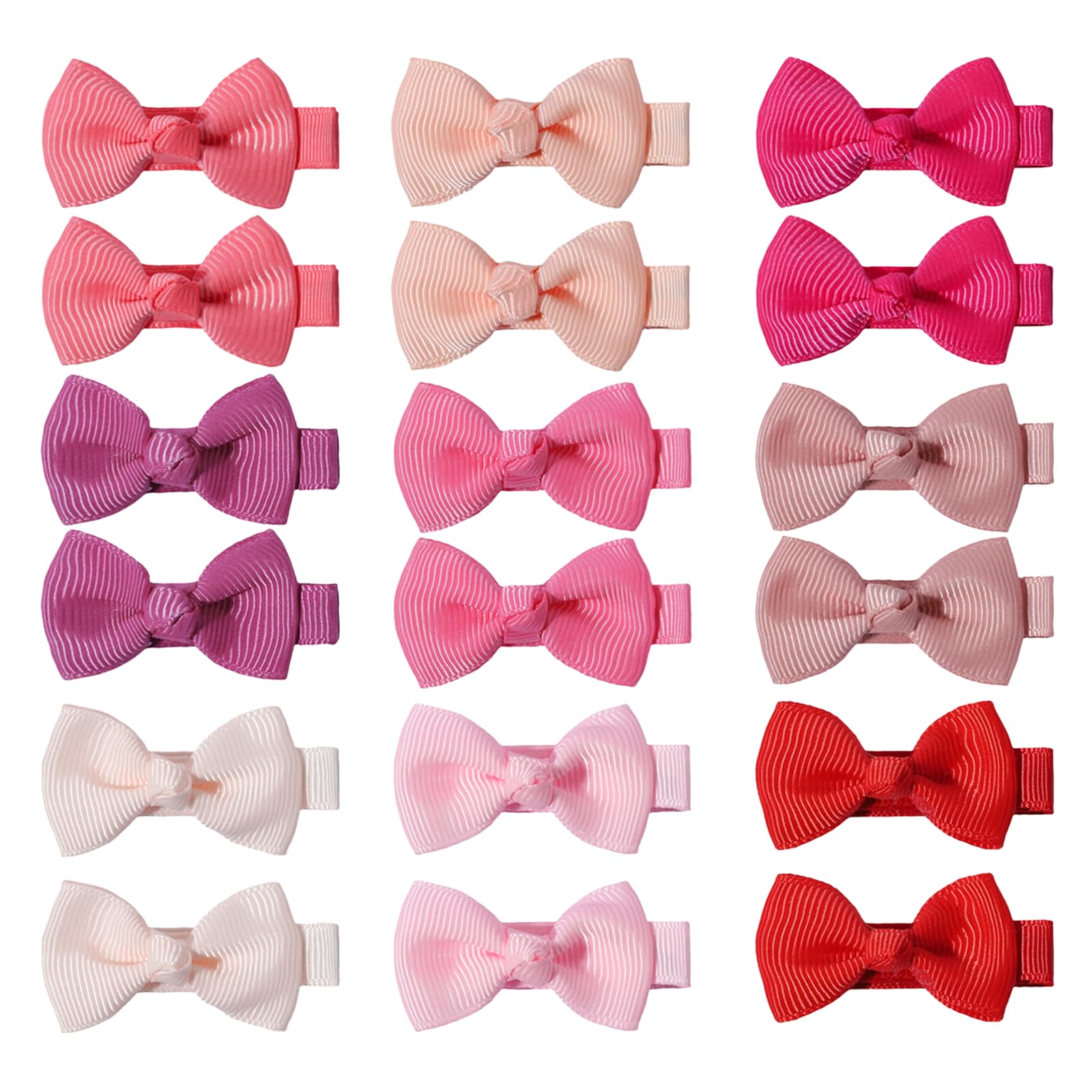 Baby Girls Pink Bow Hair Clips, Baby Girl Hair Accessories, 18 Pcs