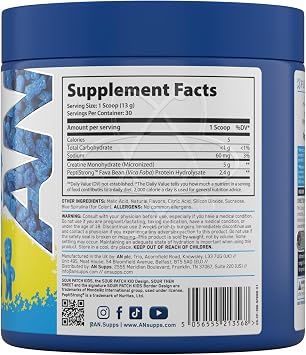 an Supps Creatine Monohydrate + Peptides | Sour Patch Kids Blue Raspberry