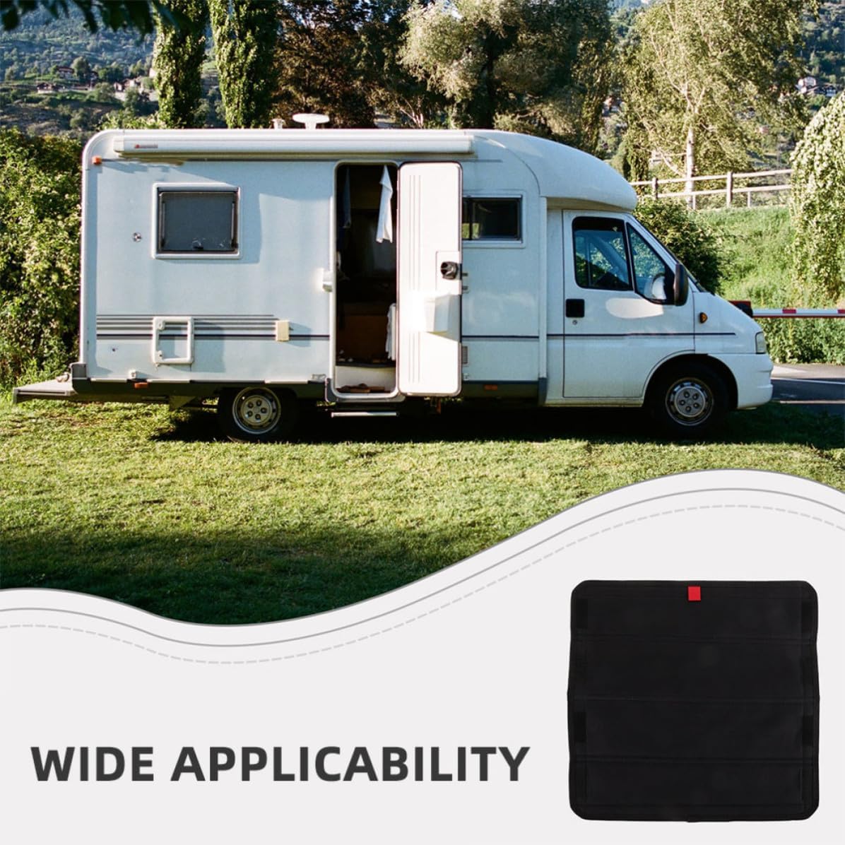 Gadpiparty 2pcs Rv Skylight Vent Cover Blackout Window Shade 41x41cm Hook and Loop Privacy Screen Insulator for Camper Trailer Roof Ventilation Accessories