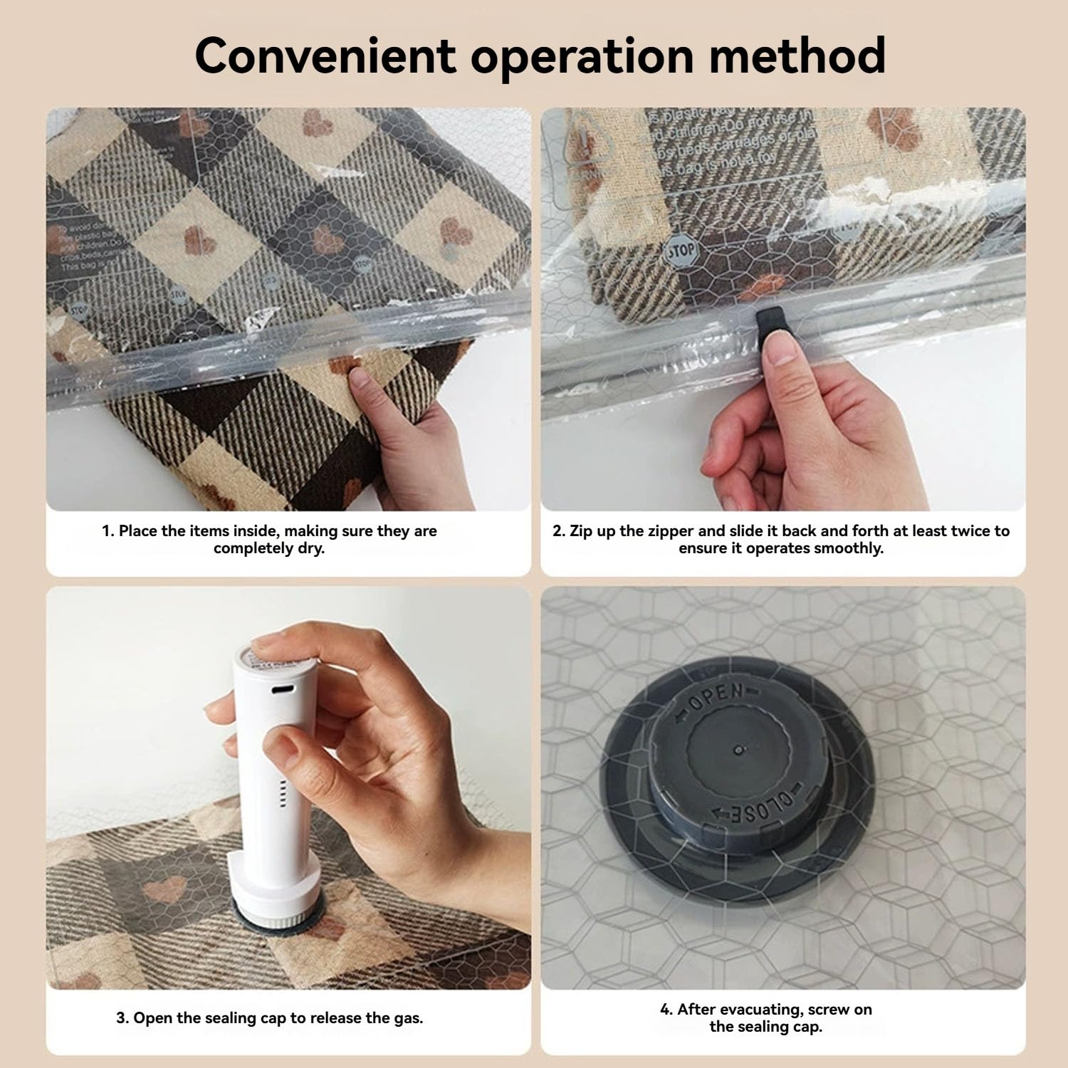 Bolsas de Almacenamiento al Vacío Reutilizables y Espesadas Ahorradoras Espacio para Edredones Ropa Chaquetas Plumón - Organizador Resistente