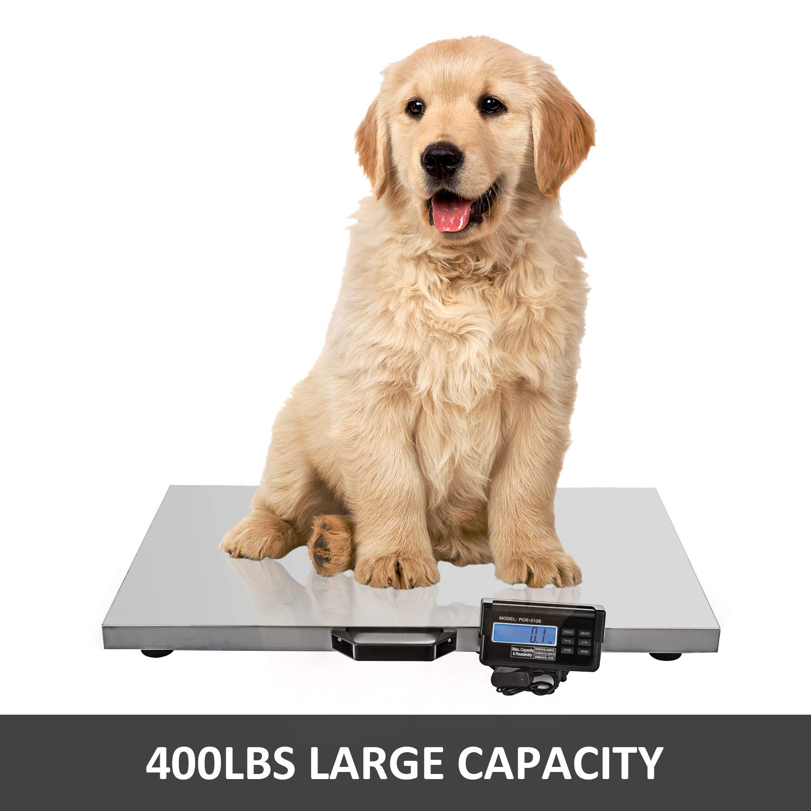 Happybuy Digital Livestock Scale 400Lbs x 0.2Lbs, Pet Vet Scale Large