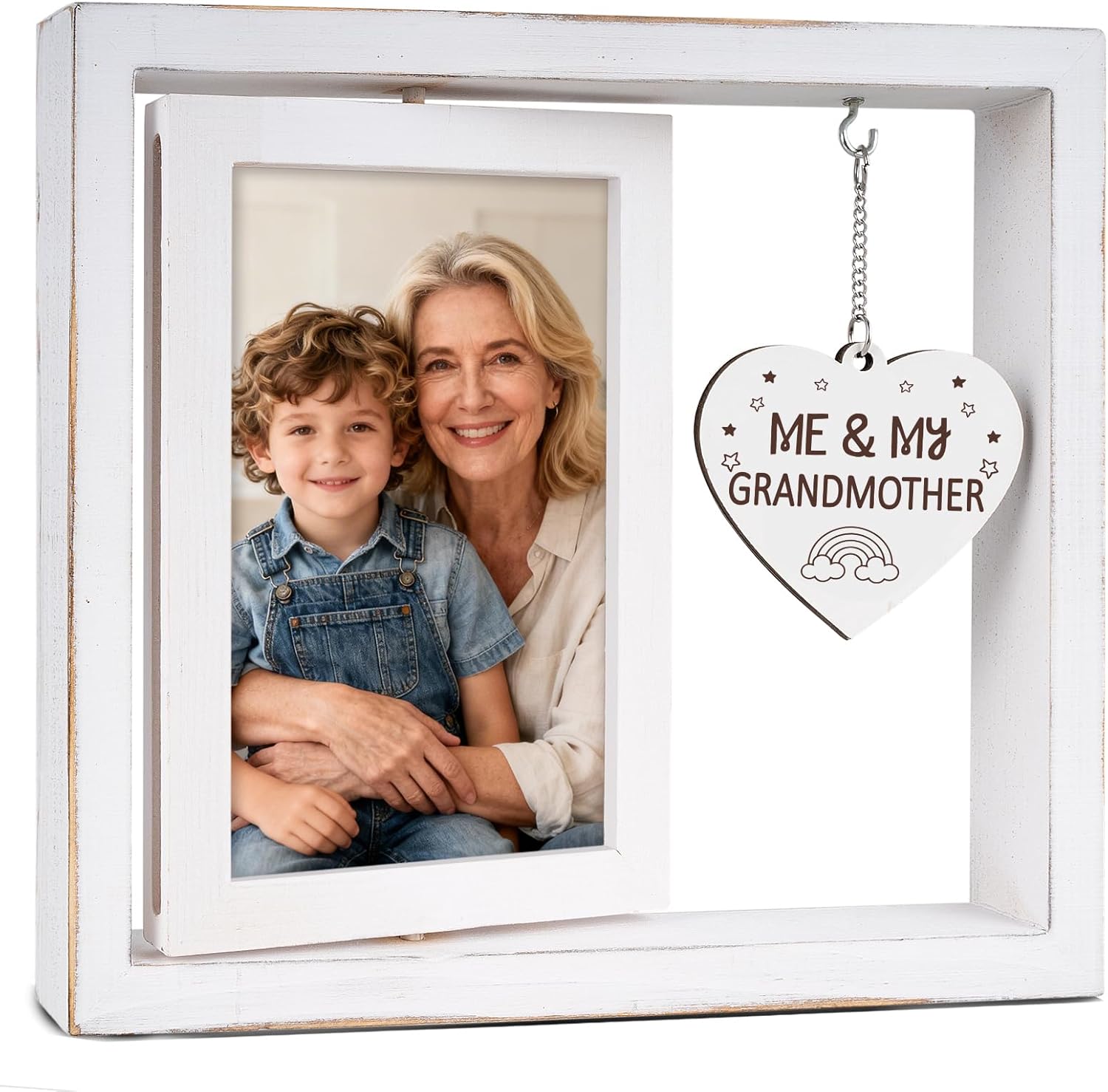 Nuowagify Me and My Grandmother Picture Frame, Grandma Gifts, New Grandma Gifts, Grandmother Birthday Gift from Granddaughter Grandchildren Grandkids, Mothers Days gift for Grandma