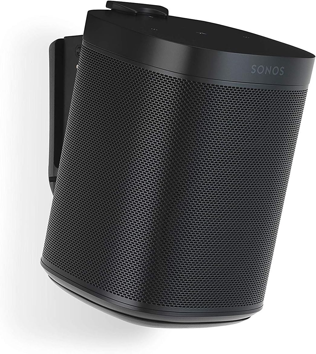 Flexson Wall Mount for Sonos One, One SL and Play:1 - Black (Single)