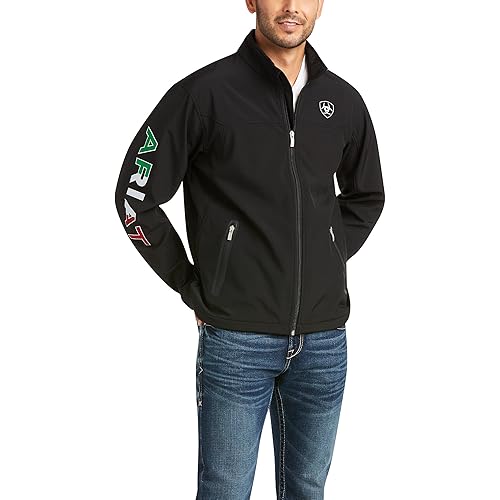 ARIAT Men's New Team Softshell Mexico Jacket, Black