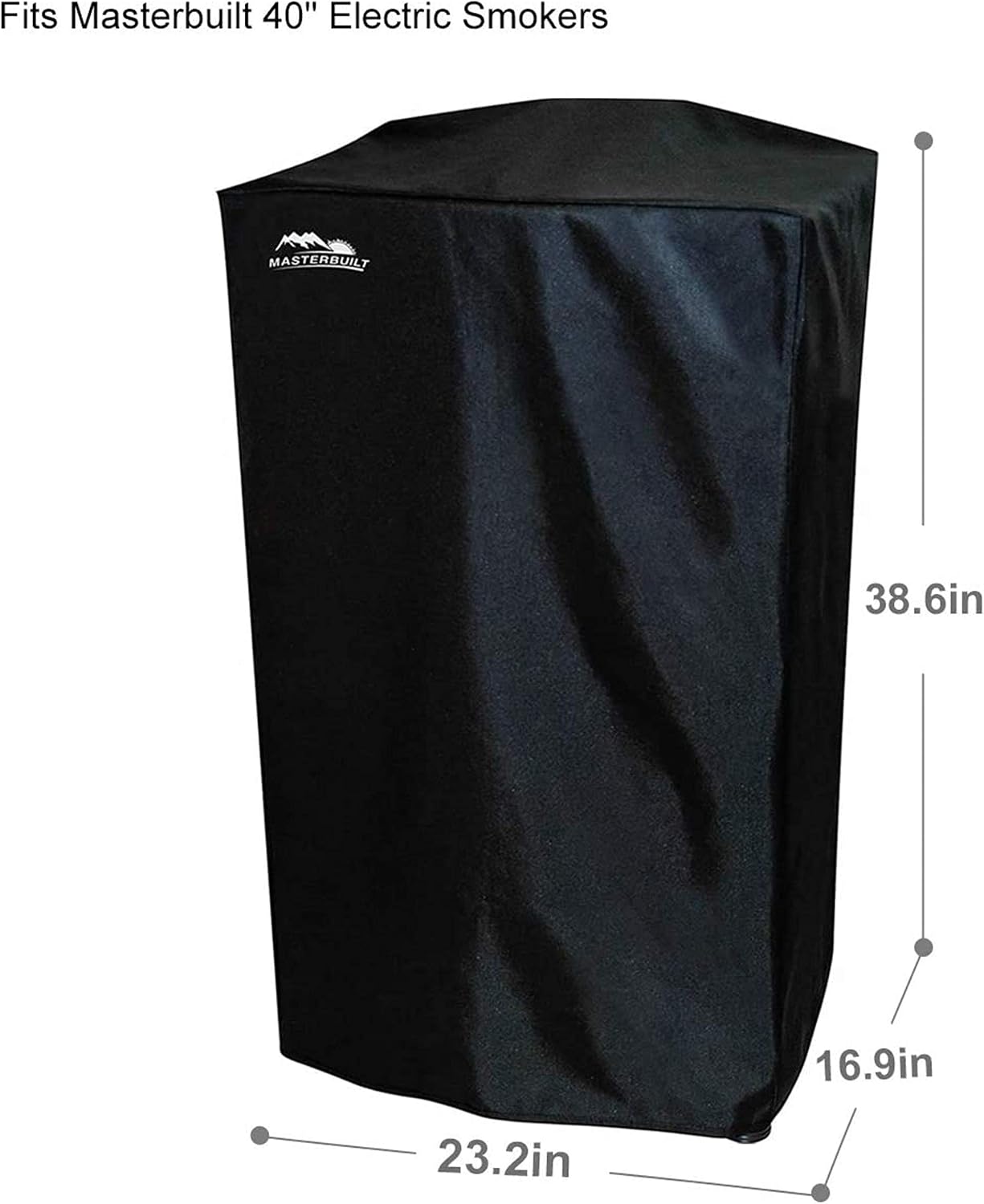 40" Heavy-Duty, Masterbuilt and Reinforced Polyester Smoker Cover, Black