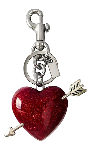 Heart Bag Charm,Cute Bowknot Bag Charm Keyring Heart Keychain Bag Accessories for Women - Silver Gold Key Ring-heart With Arrow