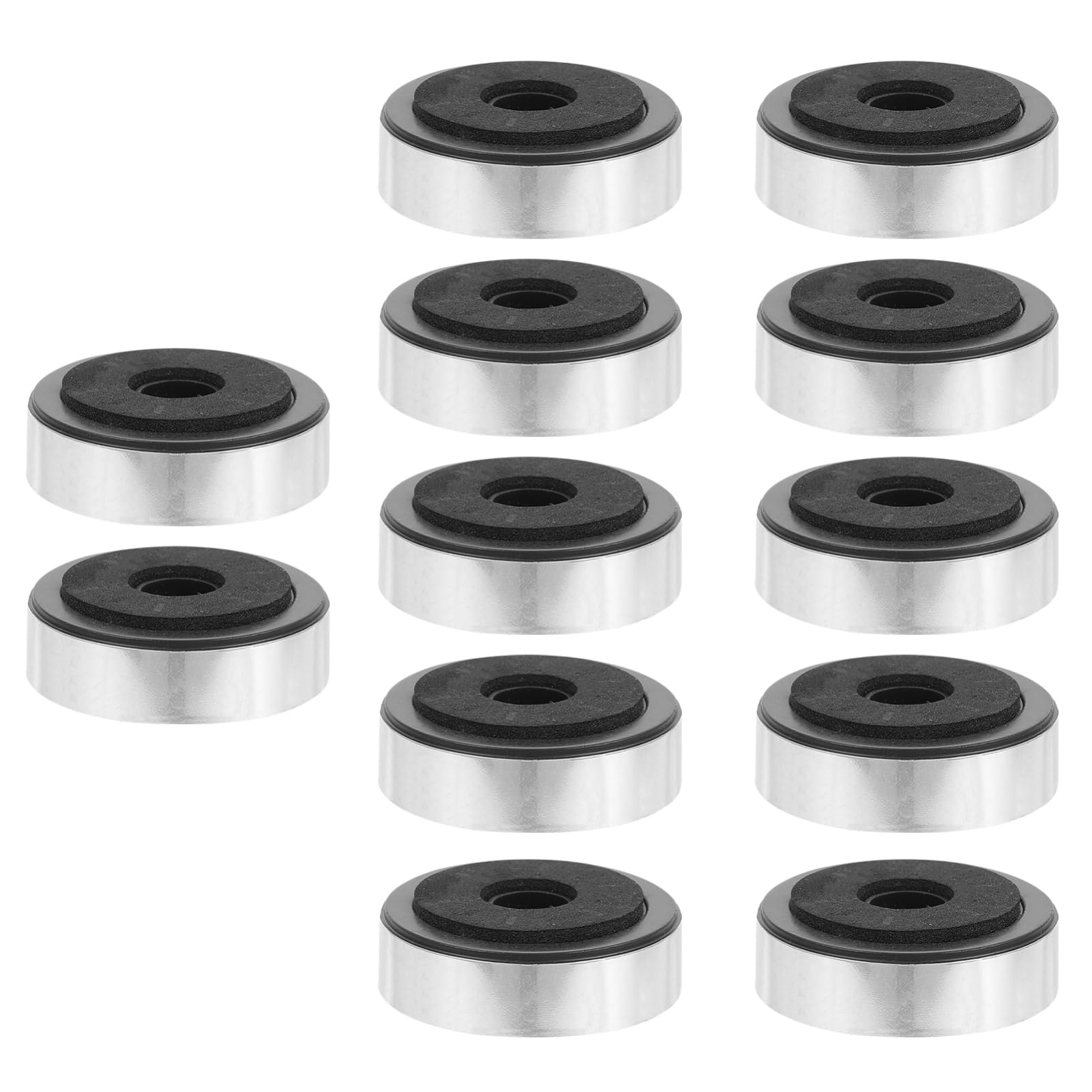 12Pcs Amplifier Isolation Feet Pads Vibration Speaker Stand Base Durable Plastic for Heat Dissipation and Non Slip Support for Amplifiers and Speakers