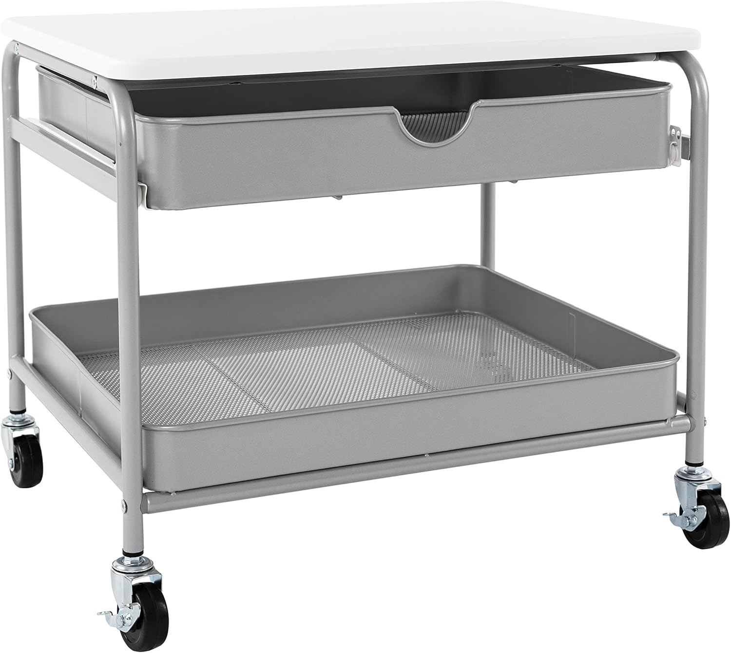 Seville Classics Rolling Utility Cart with Drawer