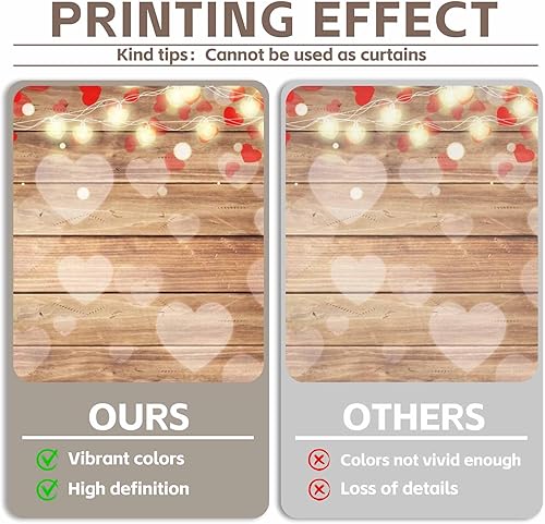 Miniatura 4 de Swepuck Telón de fondo de fotografía para el día de San Valentín de 7 x 5 pies, fondo de corazón rojo de madera para boda, despedida de soltera,