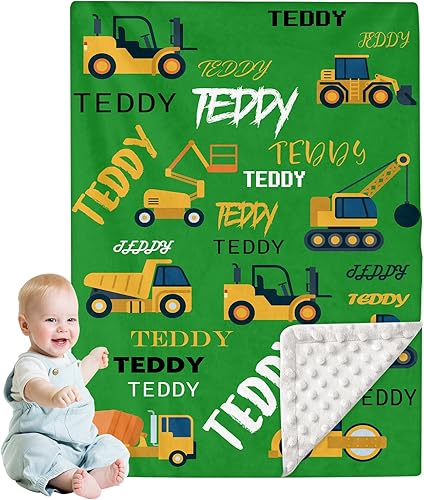 Manta de bebé de doble capa con nombre personalizado, manta de ropa de cama para niños pequeños con estampado verde lima, multiusos para Halloween, disponible en Yaxa Venezuela