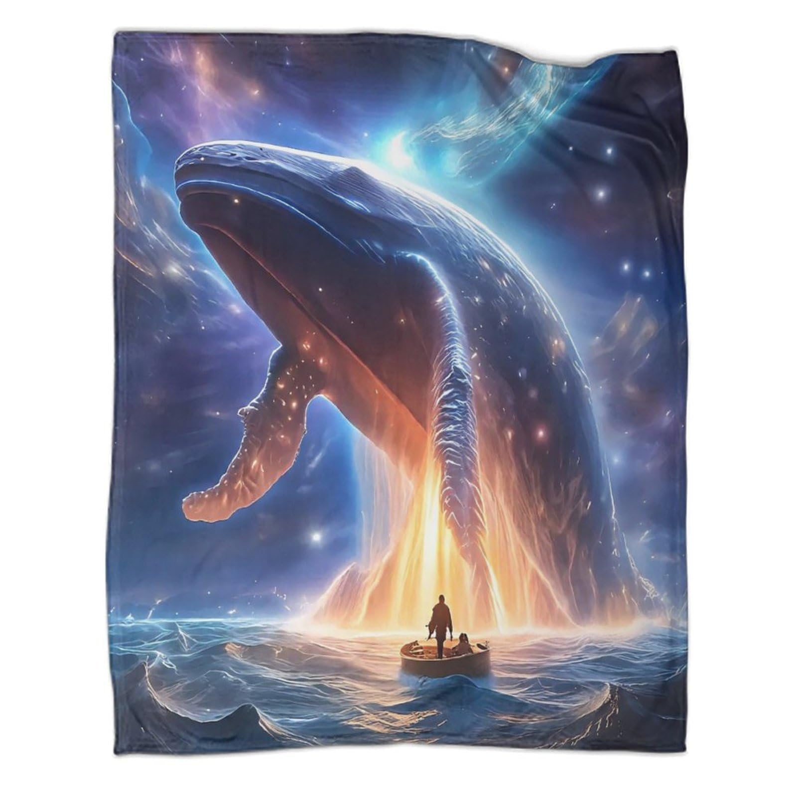 Plaid baleine douillet pour soirée cinéma couverture flanelle chaude salon et chambre