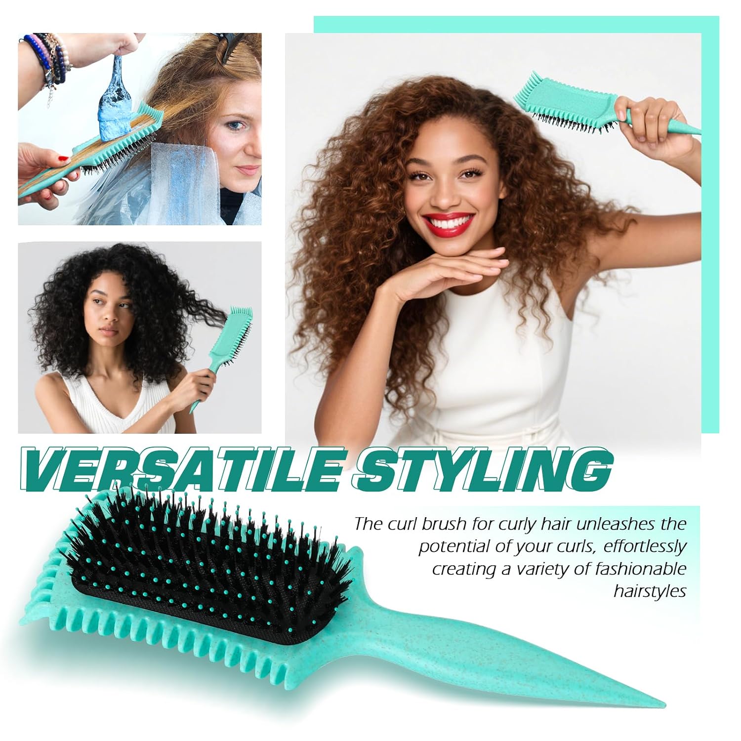 Candy Brush Curl Defining Hair Brush for Effortlessly Detangling Shaping and Styling Curls, Upgrade Curl Brushes with Hair Coloring & Dyeing Design for All Hair Types for Women and Girl, Idea Gift