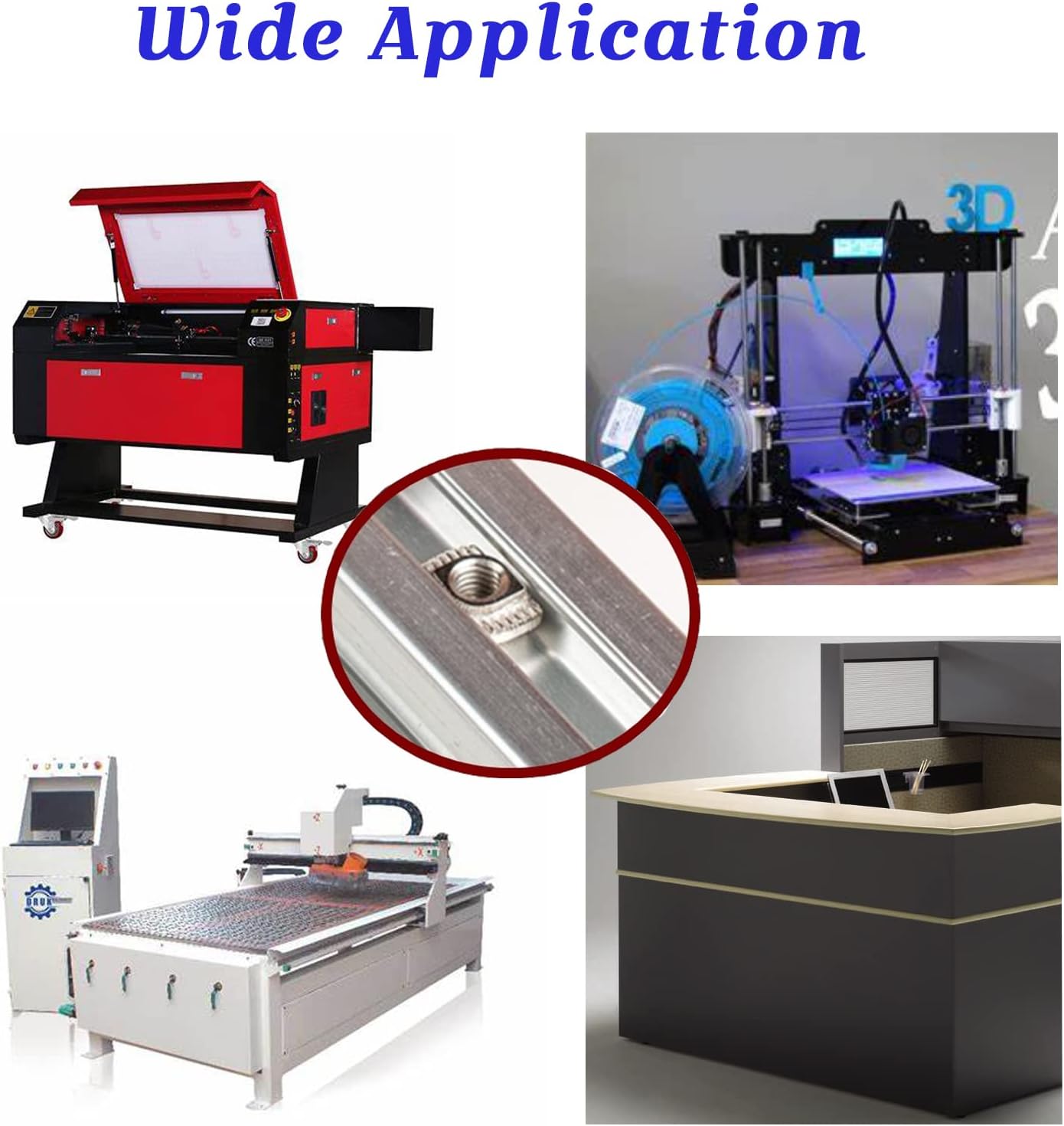 YMAISS 165Pcs M3 M4 M5 Hammer Head Drop in T Nut Slot Assortment Kit for 2020 Series Aluminum Profile - Nickel Plated Carbon Steel