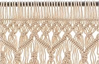 Vista 6 de Cenefa de algodón texturizado de macramé bohemio – Cortinas de ventana de cocina y decoración de pared – Cenefa de macramé – Cortinas para ventana