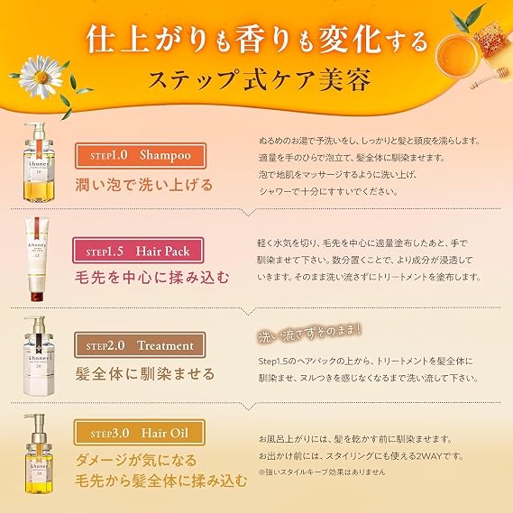 &honey Deep Moist Hair Oil, Bulgarian Damask Rose Honey, 3.4 oz (100 m)